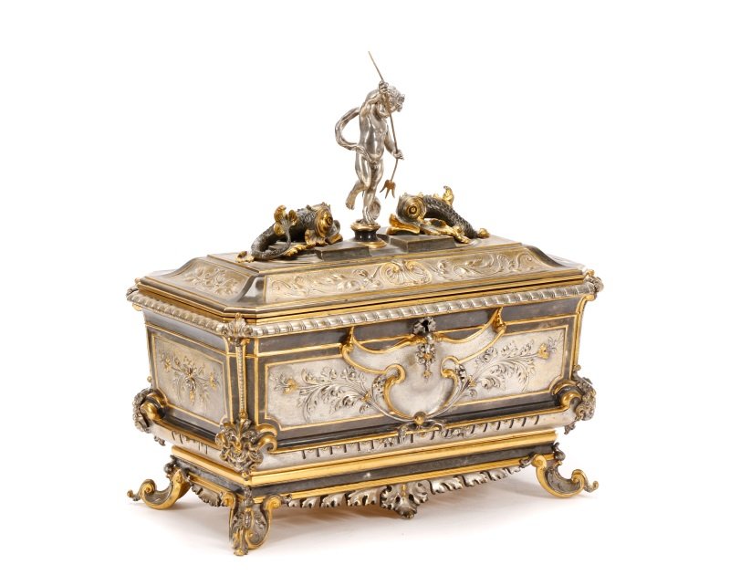 French Gilt and Silvered Bronze Casket Box (1 of 9)