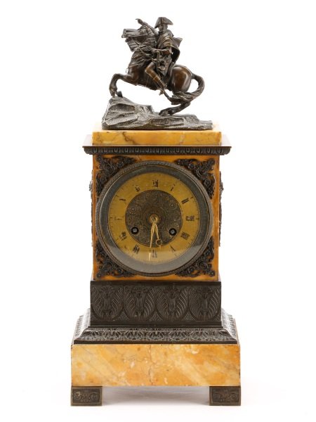 Neoclassical Style Figural Bronze And Marble Clock (1 of 10)