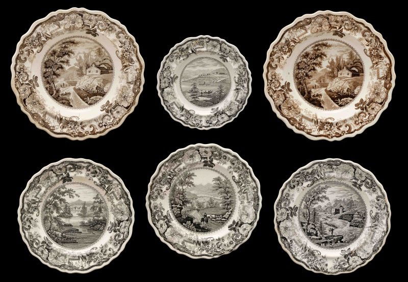 Clews Historical Staffordshire Bowls & Plates 6pcs (1 of 10)