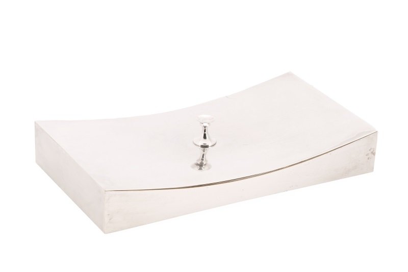 Italian Silverplate Sculptured Box, Bonwit Teller (1 of 7)