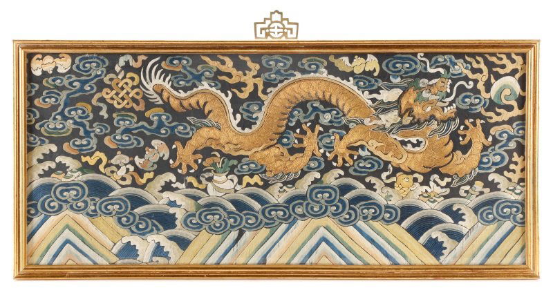 Chinese Embroidery Panel of Imperial Dragon (1 of 6)