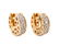 14k Yellow Gold * Diamond Huggie Earrings