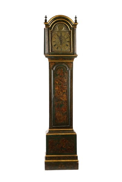 Fine George II Green Chinoiserie Longcase Clock (1 of 10)