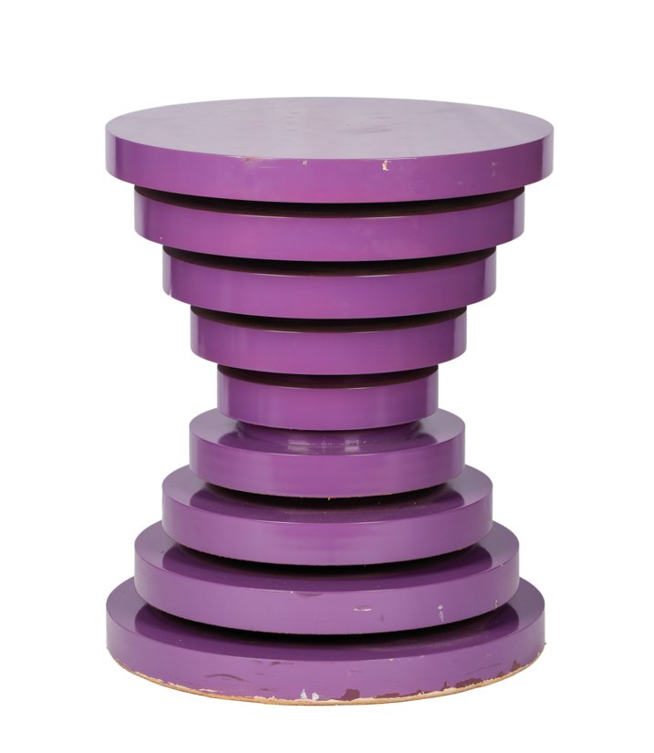 Purple Postmodern Tapered Circular Table Base (1 of 8)
