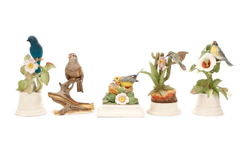 Group of Five Boehm Bisque Porcelain Birds (1 of 9)