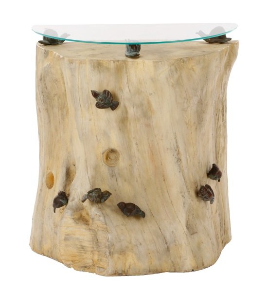 Naturalistic Tree Motif Demilune Console Table (1 of 8)