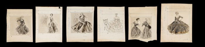Six Elsie Kalan For J.P. Allen Fashion Sketches (1 of 10)