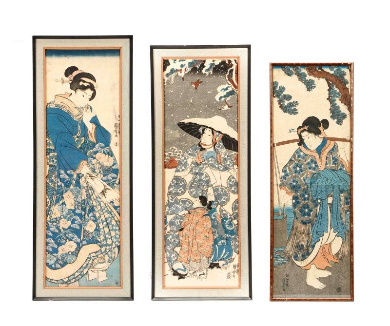 Three 19th C. Kakemono-e by Utagawa Kuniyoshi (1 of 6)