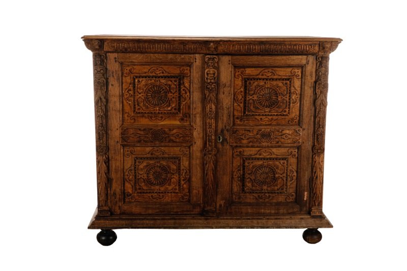 Renaissance Revival Style Oak Cabinet (1 of 7)