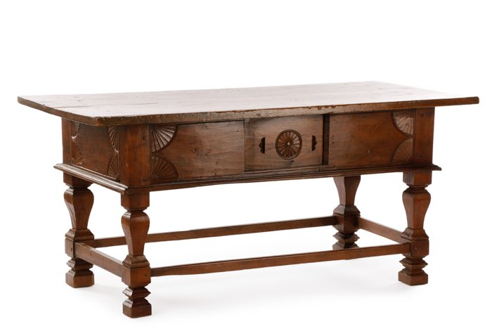 Carved English Baroque Style Oak Table (1 of 9)