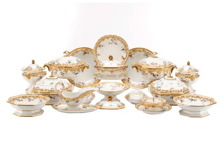 17 Old Paris Porcelain Serving Dishes, 19 C (1 of 9)