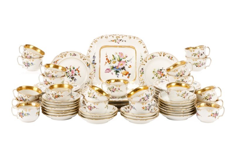 60 Piece Old Paris Porcelain Dessert Service (1 of 4)