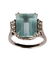 Ladies White Gold, Aquamarine & Diamond Ring