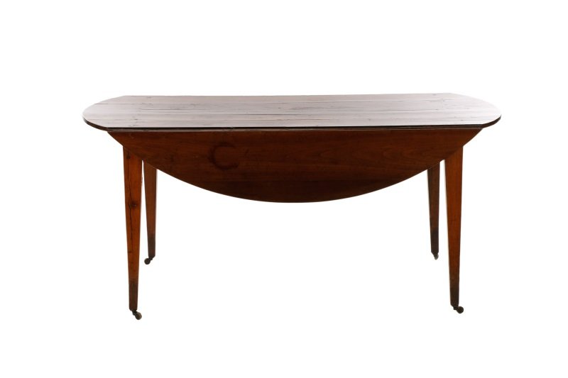 French Country Walnut Drop Leaf Dining Table (1 of 5)