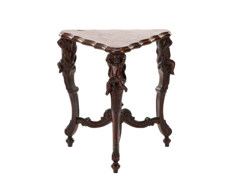 Continental Triangular Putti Motif Side Table (1 of 6)