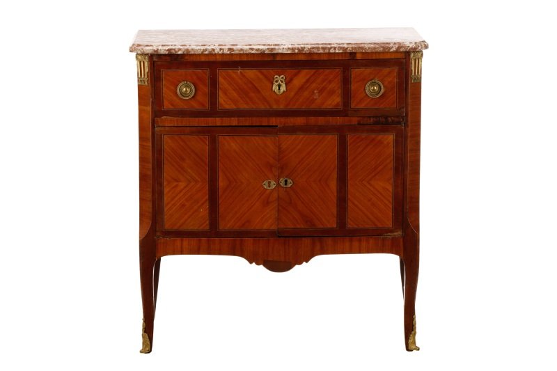 French Neoclassical Style Marble Top Commode (1 of 7)