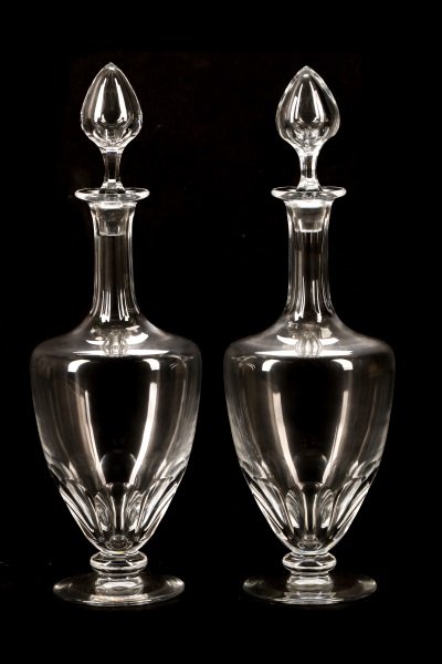 Pair of Baccarat Crystal Decanters, Marked (1 of 6)