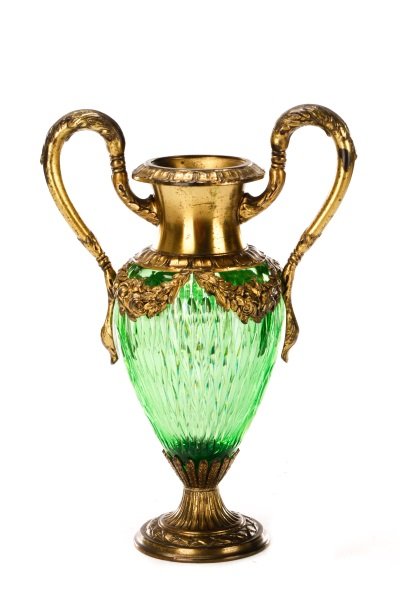 Pairpoint Silver Mounted Cut Glass Handled  Vase (1 of 10)