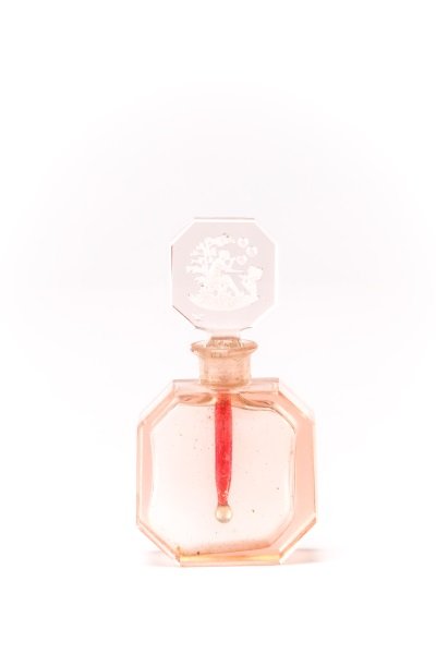Pink Glass Perfume, Hoffman Butterfly Mark (1 of 7)