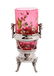 Victorian Silver & Cranberry Glass Celery Vase