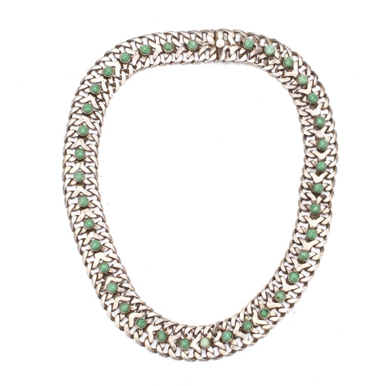 Modern Mexican & Turquoise Cabochon Necklace (1 of 1)