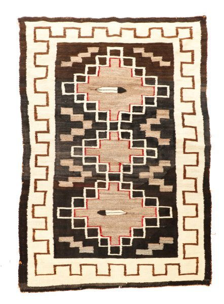Navajo Hand Woven Wool Pictorial Textile Rug (1 of 1)