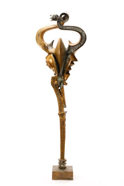 Monyo "Untitled (Abstract Standing Crest)" Bronze (1 of 9)