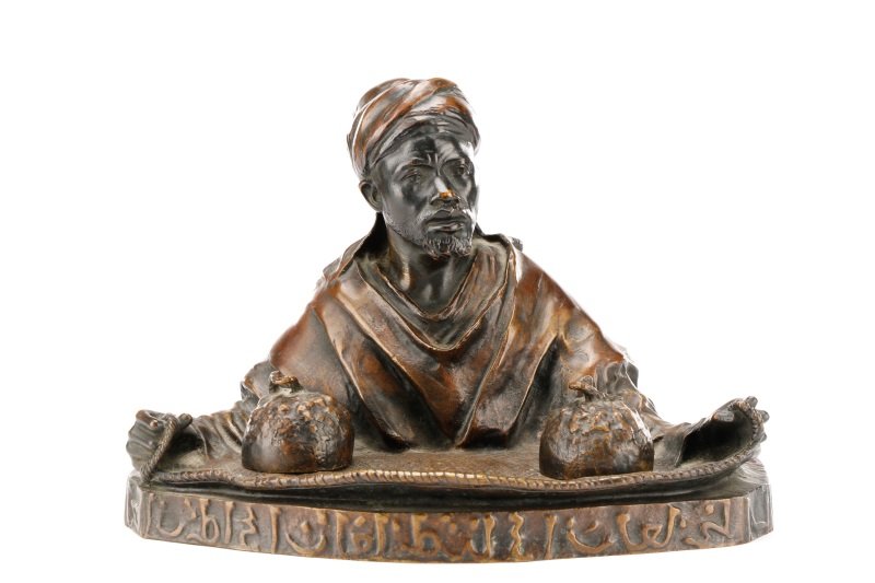 Orientalist Bronze Inkwell, Loiseau-Rousseau (1 of 10)
