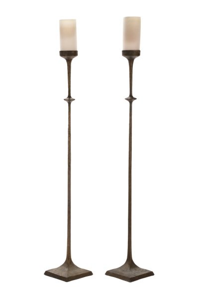 Pair, Tom Corbin Alexandra Bronze Floor Lamps (1 of 5)