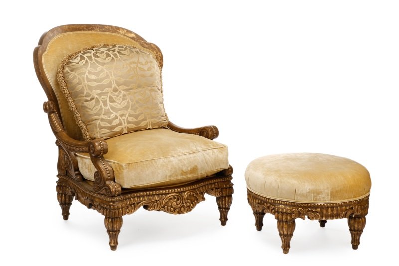 Erwin Lambeth Oversized Armchair & Ottoman (1 of 9)