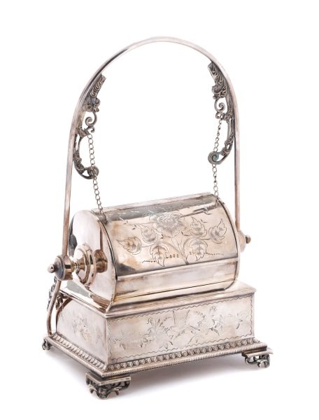 Wilcox Silver 2-Compartment Jewelry Casket, 19th C (1 of 8)