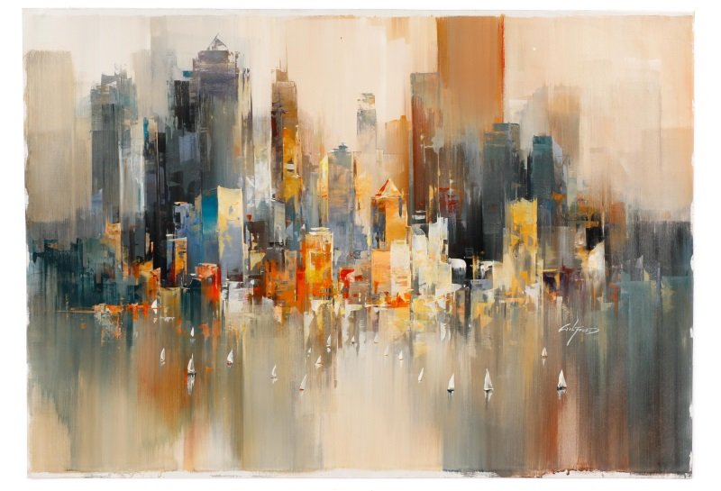 American School, "New York from the Water" (1 of 9)