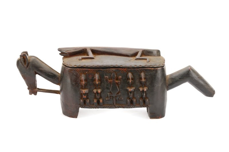 Dogon Carved Horse Form Large Wooden Box (1 of 10)