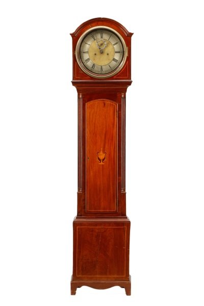 English Mahogany Inlaid 8 Day Tall Case Clock (1 of 1)