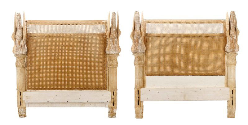 French Neoclassical Distressed Swan Motif Daybed (1 of 1)