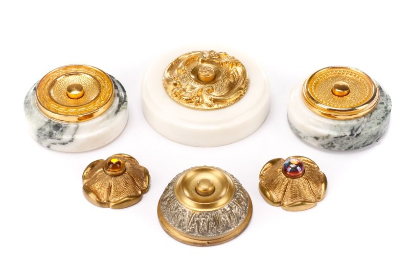 Collection of 6 Gilt Metal Servant's Bells (1 of 1)