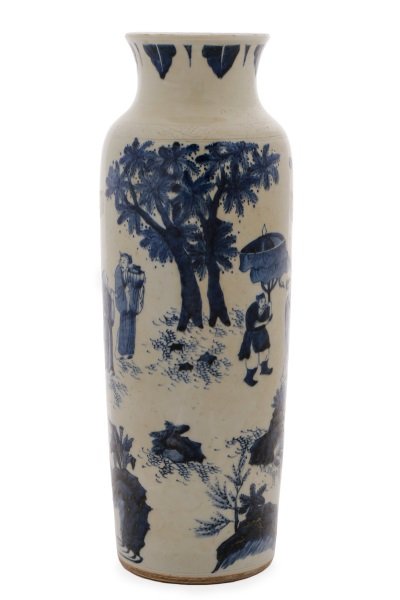 Chinese Porcelain Sleeve Vase with Figural Scene (1 of 10)