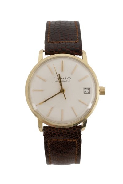 Tiffany & Co. Gent's Watch w/ Brown Lizard Band (1 of 7)