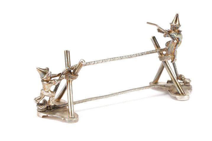 Gorham Sterling Silver Figural Knife Rest, 19th C (1 of 7)