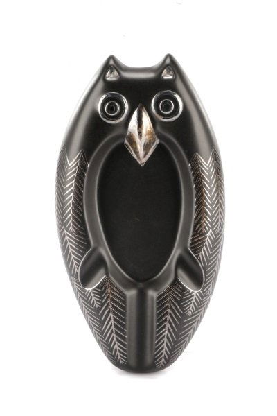 Emilia Castillo Silver Overlay Ceramic Owl Dish (1 of 7)