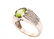 Ladies 14k White Gold, Peridot, & Diamond Ring - 3