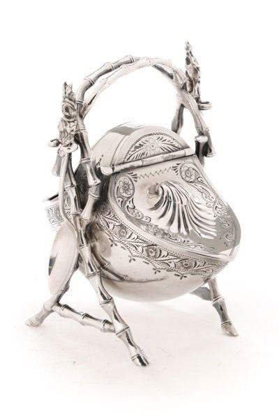 English Victorian Plated Sugar Scuttle, 19th C (1 of 6)