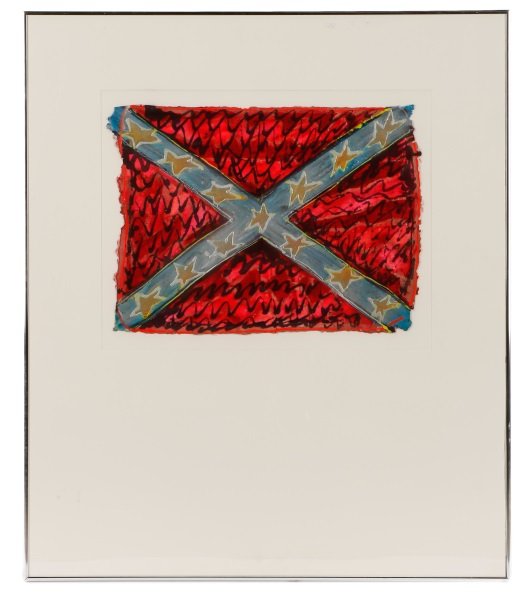 Adrienne Anderson Mixed Media Work, "Rebel Flag" (1 of 8)