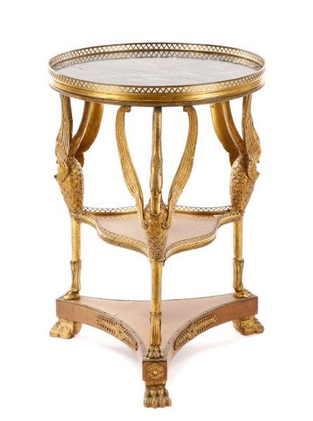 French Empire Style Marble & Gilt Bronze Gueridon (1 of 7)