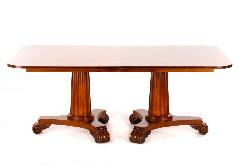 Stained Mahogany Double Pedestal Dining Table (1 of 6)