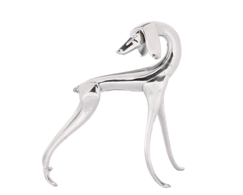 Style of Hagenauer, "Borzoi Dog", Chrome (1 of 10)