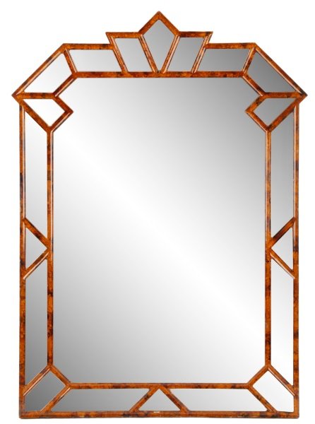 Giovannini Chelini Faux-Tortoiseshell Wood Mirror (1 of 7)