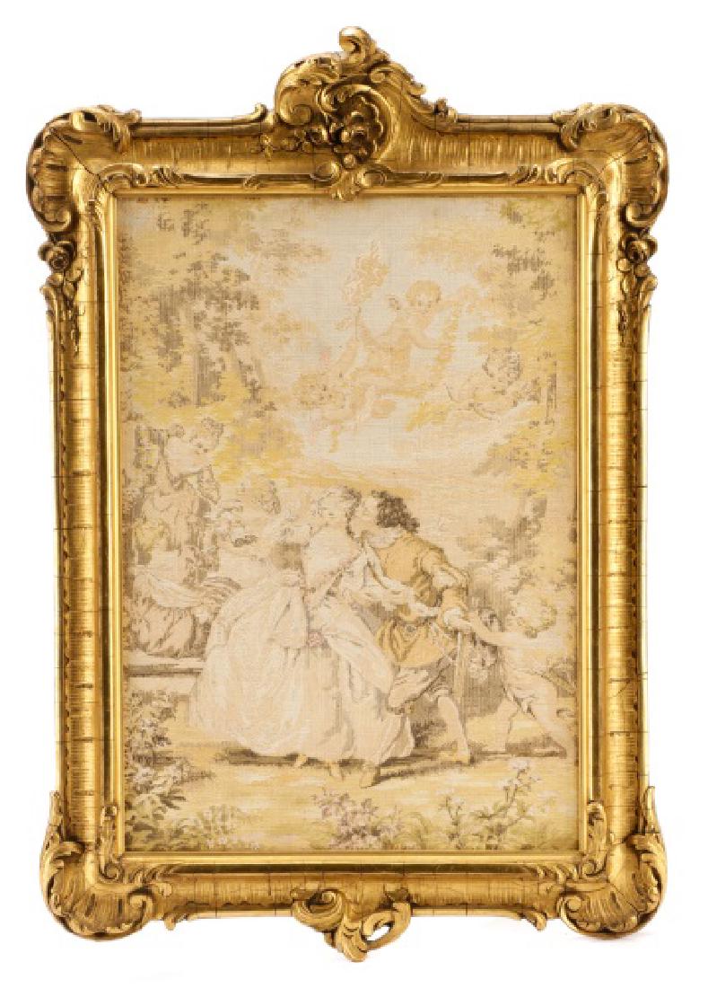 French Petit Point Embroidery, Courtship Scene (1 of 8)