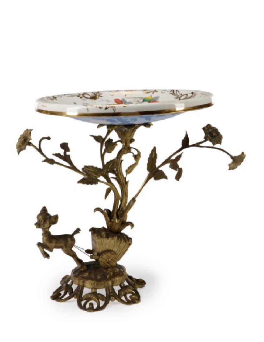 Spanish Gilt Metal & Porcelain Figural Centerpiece (1 of 7)