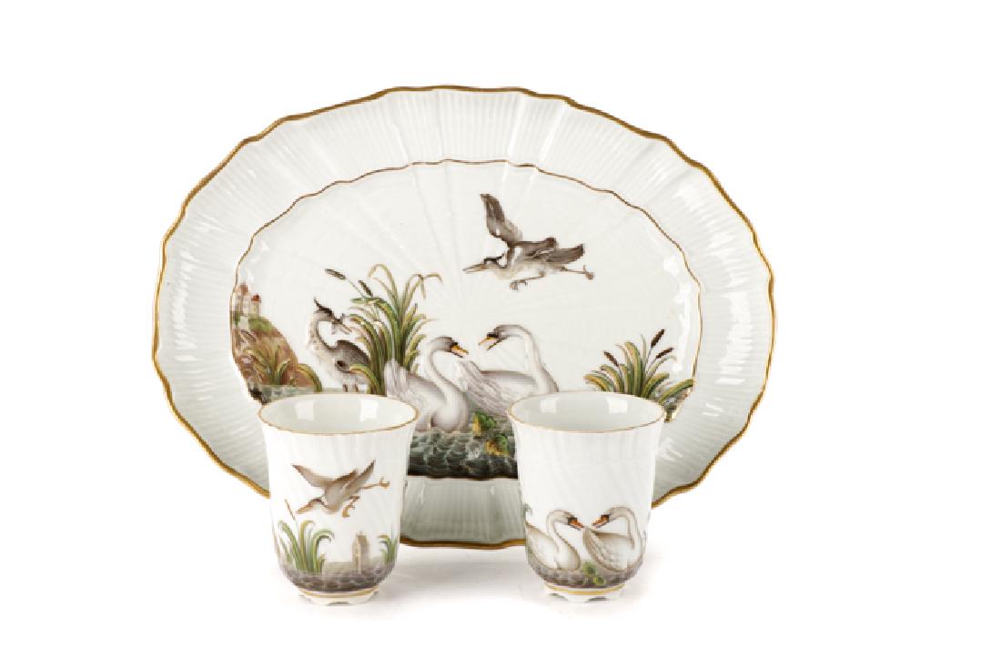 Three Pieces Meissen "Swan Service" Porcelain (1 of 7)